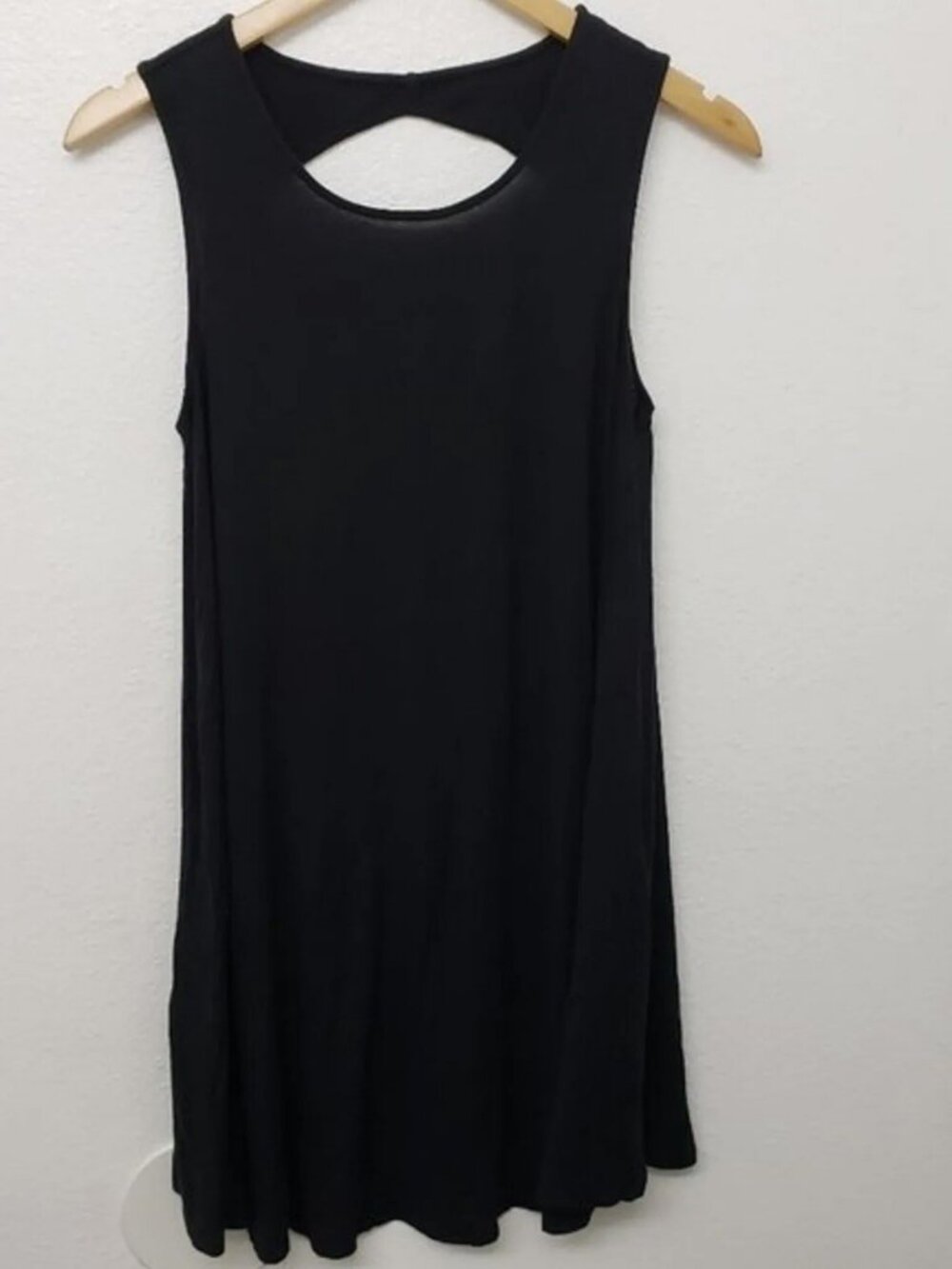 American Eagle Black Sleeveless Flowy Dress XXS Scoop Neck